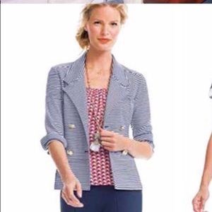 Cabi #823 Nautical Navy & White Jacket Sz L